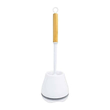 Load image into Gallery viewer, White ladle with a wooden handle on a white background
