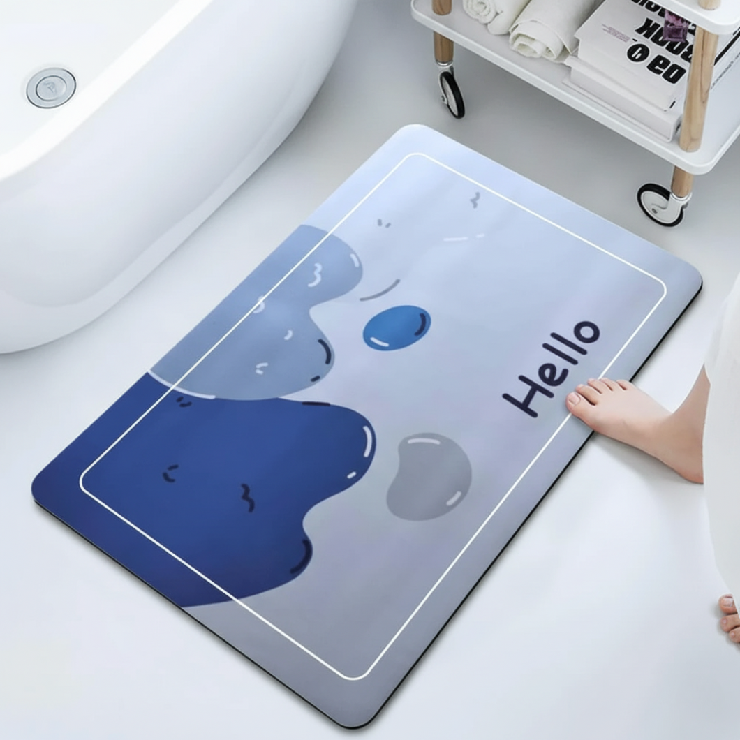 Anti-Slip Mats - Non-Slip Rubber Bathroom Mat ( 50 x 80 cm) Ocean Blue