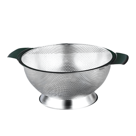 26cm Stainless Steel Mesh Colander Basket | Fine Strainer & Rice Drainer - Silver