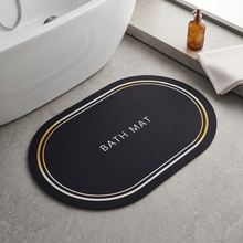 Load image into Gallery viewer, Anti-Slip Extra Thick (0.4cm) Oval Bathroom Mat (38x57cm) | Quick-Dry Memory Foam &amp; Rubber Floor Rug
