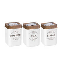 Load image into Gallery viewer, Coffee, Tea and Sugar Storage Containers Set - Set of 3 x 900 ml Acrylic Canisters
