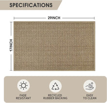 تحميل الصورة في عارض المعرض، Doormat with dimensions and features on a beige background
