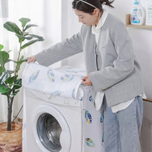 Load image into Gallery viewer, Person using a laundry basket to sort clothes in front of a washing machine.

