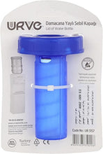 Load image into Gallery viewer, Blue water bottle lid packaging with URVE branding on a white background
