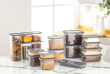 Load image into Gallery viewer, Food Storage Containers Set with Silicone Lid - 18 Pcs Clear Grey Food Storage Containers
