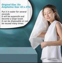 Load image into Gallery viewer, Towels - Compressed Towel Tablets - Portable Disposable Expandable Compact Washcloths ( 30 x 60 cm)
