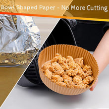 تحميل الصورة في عارض المعرض، Air Fryer Disposable Paper Liners (20 cm) - 100 Round Non-Stick Disposable Air Fryer Paper
