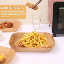 تحميل الصورة في عارض المعرض، Air Fryer Disposable Paper Liners (22 x 14 cm) - 100 Rectangular Non-Stick Disposable Air Fryer Paper
