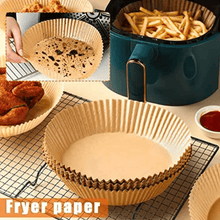 تحميل الصورة في عارض المعرض، Disposable non-stick air fryer paper liners for easy cooking and quick cleanup with versatile multi-functional use.
