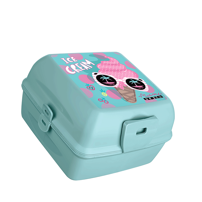 Lunch Box Container With Fork & Spoon - Vera Lunch Box - 3 Compartment Meal Box