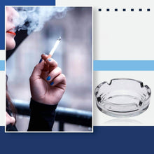 Load image into Gallery viewer, Portable Modern Ashtray - Clear Crystal Glass Smooth for Cigarettes - 10.5 Diameter * 3.5 cm
