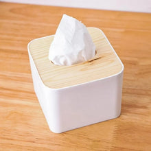 Load image into Gallery viewer, Tissue Box - Square Plastic with MDF Cover - Paper Napkin Holder Case
