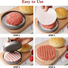 Load image into Gallery viewer, Burger Press with wooden handle - Aluminum Non-Stick Burger Press
