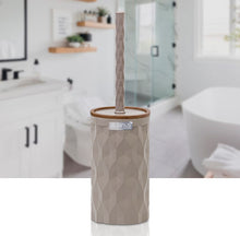 Load image into Gallery viewer, Bathroom Accessories Set - Toilet Brush and Holder (Diamond) - Wooden Frame
