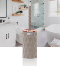 Load image into Gallery viewer, Bathroom Accessories Set - Toilet Brush and Holder (Diamond) - Copper Frame
