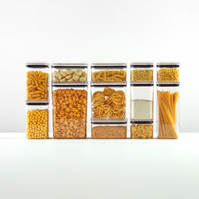 Load image into Gallery viewer, Food Storage Containers Set - Acrylic Sealed/Airtight Square Food Jars Chef box - 2100 ml.
