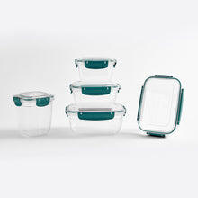 Load image into Gallery viewer, Food Storage Containers - Plastic Sealed Rectangular Set of 5 (400 - 800 - 1400 - 2300 - 4000 ml)
