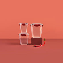 Load image into Gallery viewer, Food Storage Containers - Plastic Sealed Square Set of 3 (1500 - 2400 - 3750 ml )
