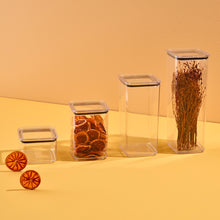 Load image into Gallery viewer, Food Storage Container - Acrylic Transparent Airtight Square Tall Container 1650 ml.
