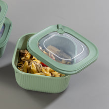 Load image into Gallery viewer, Food Storage Containers - MicroSafe Square stripe (1800 ml.) with Lid
