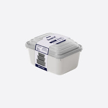 Load image into Gallery viewer, 3 Pcs Food Storage Containers Set (600, 1100 &amp; 1800 ml.) - MicroSafe Rectangular with Snap Lid
