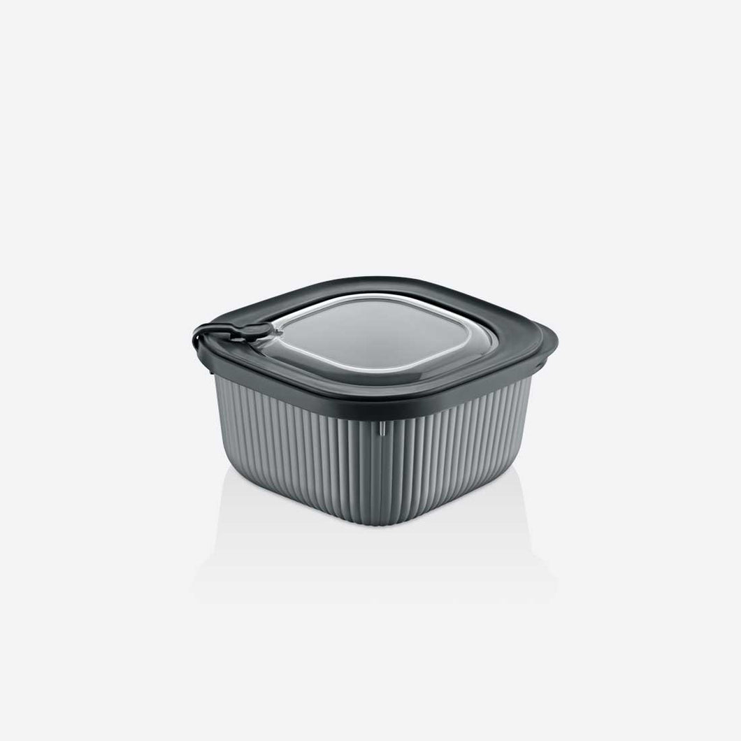Food Storage Containers - MicroSafe Square stripe (1800 ml.) with Lid