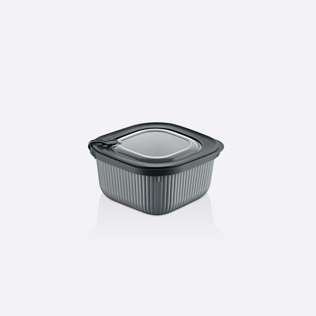 Food Storage Containers - MicroSafe Square stripe (1100 ml.) with Lid