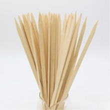 Load image into Gallery viewer, Bamboo Skewers (30cm Flat) Sticks for BBQ Grilling - 24 Bamboo Skewers Stick
