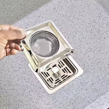تحميل الصورة في عارض المعرض، Sink Garbage Strainer - Square Hair Catcher for Showers - Kitchen Sink Plug Strainers Drain Hair Catcher Stainless Steel
