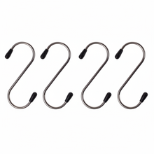Load image into Gallery viewer, 4-Piece Heavy Duty Stainless Steel "S" Hooks Set | 9.5 cm Large Hanging Hooks
