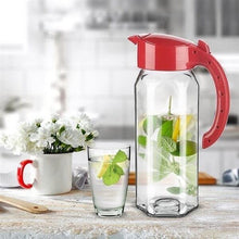 Load image into Gallery viewer, Glass jug with Lid (1.5 Liter 50 oz.) - Glass jug with Lid  for Cold Water, Iced Tea, Juice and Homemade Beverage
