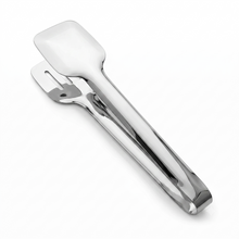 تحميل الصورة في عارض المعرض، 29cm Stainless Steel 2-in-1 Spatula Tongs | Slotted Fish Turner &amp; Steak Gripper - Silver
