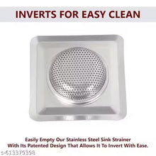 تحميل الصورة في عارض المعرض، Sink Garbage Strainer - Square Hair Catcher for Showers - Kitchen Sink Plug Strainers Drain Hair Catcher Stainless Steel
