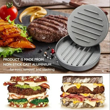 Load image into Gallery viewer, Burger Press with wooden handle - Aluminum Non-Stick Burger Press
