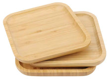 تحميل الصورة في عارض المعرض، 6 Pcs Coasters/Pads - Wooden Coaster - 6 Bamboo Square Coasters with 1 Iron Holder Stand
