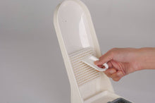 Load image into Gallery viewer, 3 Blades Vegetables Slicer | Professional Manual Chopper in use with user holding cleaning tool.
