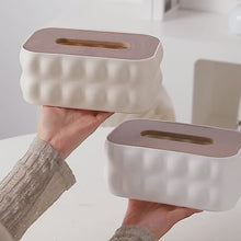 Load and play video in Gallery viewer, 1 Pc Tissue Box - Plastic with MDF Cover - Paper Napkin Holder Case
