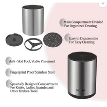 Load image into Gallery viewer, Cutlery Holder - Stainless Steel Cutlery Organizer - Round Shaped
