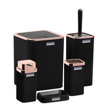 تحميل الصورة في عارض المعرض، Bathroom Accessories Set - 5 Pcs Decor Bathroom Set (Stella) - Copper Frame
