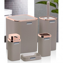 تحميل الصورة في عارض المعرض، Bathroom Accessories Set - 5 Pcs Decor Bathroom Set (Stella) - Copper Frame
