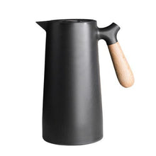 Load image into Gallery viewer, Glass-Insulated 1Lt. Thermo Jug with Wooden Handle
