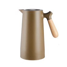 Load image into Gallery viewer, Glass-Insulated 1Lt. Thermo Jug with Wooden Handle
