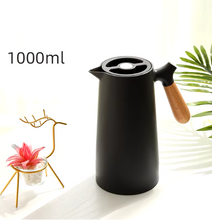 Load image into Gallery viewer, Glass-Insulated 1Lt. Thermo Jug with Wooden Handle
