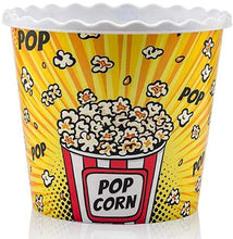 Load image into Gallery viewer, Modern Style Reusable Plastic Pop corn Container / Popcorn Bowl for Movie Theater Night - Washable in the Dishwasher - BPA Free
