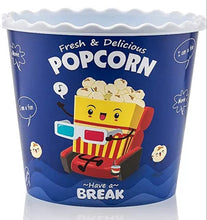 Load image into Gallery viewer, Modern Style Reusable Plastic Pop corn Container / Popcorn Bowl for Movie Theater Night - Washable in the Dishwasher - BPA Free
