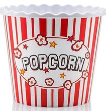 Load image into Gallery viewer, Modern Style Reusable Plastic Pop corn Container / Popcorn Bowl for Movie Theater Night - Washable in the Dishwasher - BPA Free
