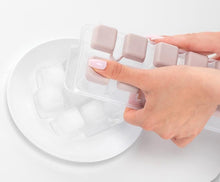 Load image into Gallery viewer, Ice Cube Tray with Lid -  Covered Ice Cube Tray with Removable Cover and silicon bottom
