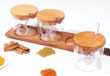 Load image into Gallery viewer, Spice/Seasoning Acrylic Jars Set (Transparent Round) - Set of 3 Condiments Containers
