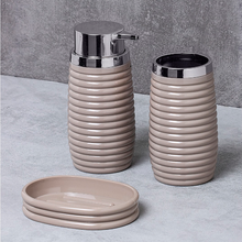 تحميل الصورة في عارض المعرض، Bathroom Accessories Set - 3 Pcs Decor Bathroom Set (Elegance) - Silver Frame
