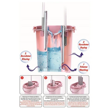 تحميل الصورة في عارض المعرض، Bucket &amp; Mop Cleaning Set - Bucket Set with 3 Compartments and Microfiber Mop
